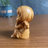 Cliff Plate Wood Carving Little Angel Baby Ornament: Adorable Cartoon Girl Decoration and Birthday Gift