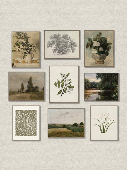 Upgrade your living room decor with our Modern Simplicity 9-piece vintage wall art set. Each piece adds a touch of elegance to any space, creating a sophisticated atmosphere. Made with high-quality materials, this set is the perfect addition to elevate your home.