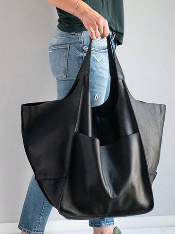 Retro Style Large Capacity Tote Bag: The Perfect Handbag for Work and Travel
