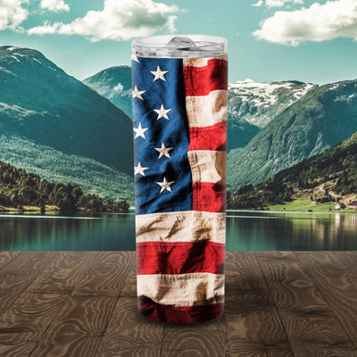 We The People: 30 oz Stainless Steel Skinny Tumbler – Celebrate Independence Day with this Insulated Travel Coffee Mug!