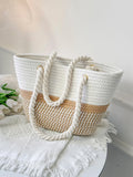 Experience luxury and convenience on your vacation with our Chic and Classic Two-Tone Straw <a href=