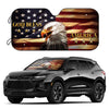 Patriotic Protection: God Bless American Flag Eagle Car Windshield Sunshade - Keep Your Vehicle Cool and UV-Protected!