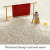 Nordic Style Round Shaggy Carpet: Delightful Cartoon Design for Girls' Bedroom and Living Room Décor
