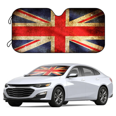 Protect your vehicle from harmful UV rays with this England Flag Sun Shade. It features a foldable design with free suction cups for easy installation. The top layer also reflects sun, providing superior protection from the sun's heat and rays.