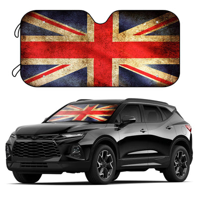 England Flag Car Windshield Sun Shade: UV Rays Blocker with Free Suction Cups - Foldable Sun Visor for Your Vehicle