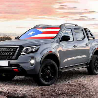 Puerto Rico Flag Car Windshield Sunshade: Keep Your Vehicle Cool and Stylish!