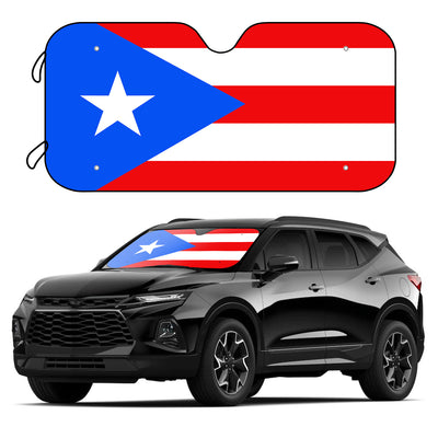 Stay Cool in Style with our Puerto Rico Flag Car Windshield Sunshade!