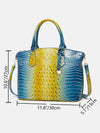 Vintage Chic: Ombre Crocodile Pattern Handbag - Women's Shoulder Bag