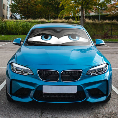 Cartoon Eyes Car Windshield Sun Shade: Stay Cool and Add Fun to Your Ride!