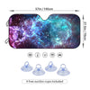 Galactic Galaxy Space Car Sun Shade: Block UV Rays with Starry Sky Theme, Includes 4 Free Suction Cups - Front Window Sunshade, Sun Visor Protector