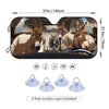 Horse Pattern Car Sun Shade: Keep Cool and Ride in Style with Funny Animal Curtain Sun Visor for Car