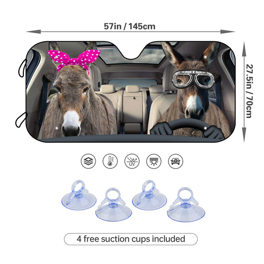 Keep Cool and Protected on the Road with Foldable Horse Car Sunshade- Block UV Rays and Stay Stylish!