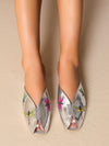 Elevate your style with our Dragonfly Embroidered Silver Flats. These stunning <a href="https://canaryhouze.com/collections/women-canvas-shoes" target="_blank" rel="noopener">shoes</a> are adorned with delicate dragonfly embroidery, adding a touch of glamour to any outfit. The perfect addition to your wardrobe, these flats offer both style and sophistication.