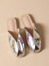 Dragonfly Embroidered Silver Flats: Add Glamour to Your Wardrobe