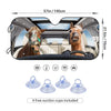 Keep Cool and Drive in Style with our Funny Driving Horse Car Windshield Sun Shade!