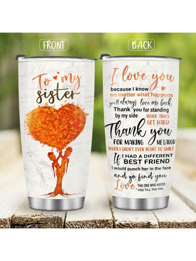 Sisterly Love Tumbler Cup: Perfect Gift for Sisters, Sister-in-Laws, and Best Friends on Mother's Day or Birthday