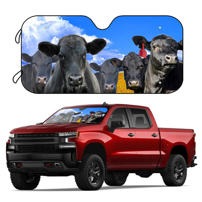 Keep your car cool with this Cute Five Animals Foldable Sun Visor Protector! It provides UV protection and reflects away more than 80% of the sun's rays. The cute cow design also adds a touch of humor to your car interior!