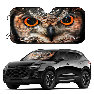 Shield your vehicle from the sun's harmful rays with this stylish Foldable Owl Car Sunshade. Crafted with premium material to ensure durable protection, this sunshade is also foldable for easy storage and comes complete with two free suction cups. Keep your vehicle cool and protected in style!