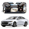 Funny Animal Black Cat Car Windshield Sunshade: Foldable UV Blocking Window Shade with Free Suction Cups