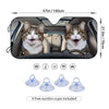 Feline Fun in the Sun: Foldable Car Sun Shade with Cat Design & Free Suction Cups to Keep Your Car Cool and Protected from UV Rays