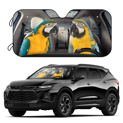 Enjoy Optimal Sun Protection and Heat Insulation with the Parrot Car Windshield Sunshade - Foldable and Convenient for Your Front Car Window!