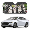 Keep Your Car Cool with the Funny Animal Dog Driver Car UV Sunshade - Includes 4 Free Suction Cups!