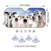 Protect Your Car with Style: Car Sunshade Windshield featuring Five Cute Dogs, UV Protection, and 4 Free Suction Cups