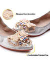 Sparkly Rhinestone Bee Ballet Flats: Stylish and Comfortable Slip-On Shoes