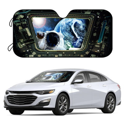 Protect Your Car in Style: Foldable Astronaut Car Sunscreen with Free Accessories - Shield your vehicle from Harmful UV Rays with 4 Suction Cup Windshield Sunshades