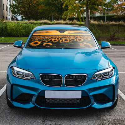 Sunflower-themed Car Interior Sunshade: Protect Your Vehicle with Style and Efficiency