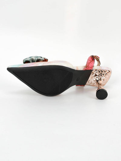 Sleek and Stylish: Snakeskin Embossed Funky Bow Pumps for Women