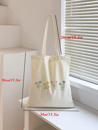 Preppy Floral Graphic Shopper Bag: A Chic and Functional Accessory for Every Occasion
