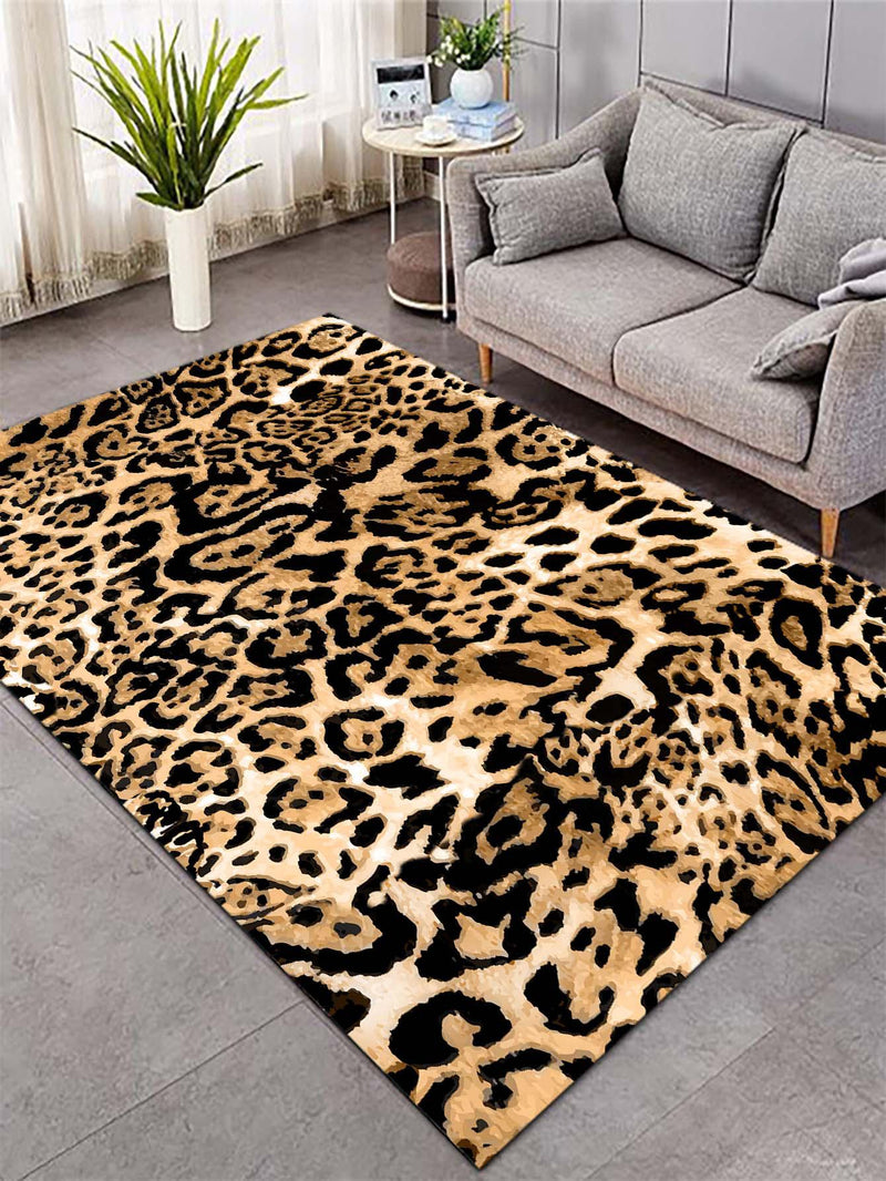Modern Leopard Print Living Room Decor Carpet: Unleash the Wild Side o