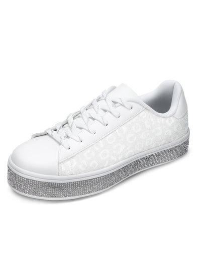 Sparkling Floral Dressy Sneakers: The Perfect Shimmery Rhinestone Bling for Wedding or Glamorous Occasions