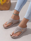 Chic and Comfortable Hollow Out Wedge Slide Sandals for Summer