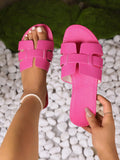 Elevate your summer style with our Hot Pink Snakeskin Slide <a href=