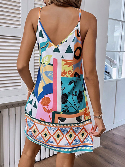 Summer Vibes: Floral Patchwork Cami Dress