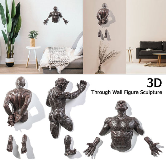 This abstract copper figure sculpture is the perfect addition to any living room decor. With its unique 3D design, it adds depth and dimension to your walls. Made from quality materials, this wall ornament is both durable and aesthetically pleasing. Elevate the style of your home with this stunning piece.