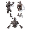 Abstract Copper Figure Sculpture: Enhance Your Living Room Decor with this 3D Wall Ornament