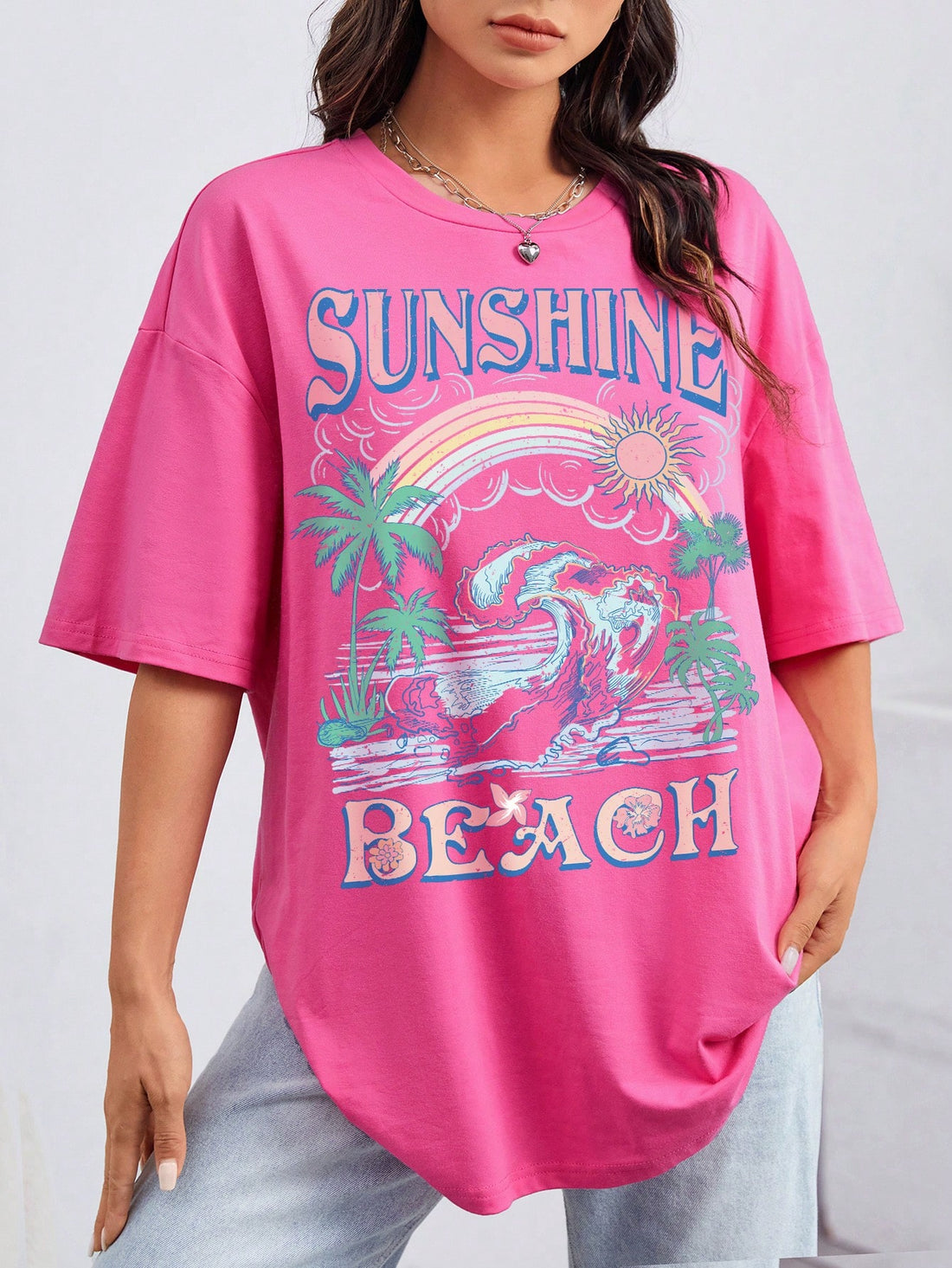 Introducing Seaside Bliss: our loose fit casual t-shirt designed for the perfect summertime look. Made with comfortable, lightweight material and a relaxed fit, this t-shirt offers effortless style and comfort for any summer occasion. Embrace the seaside vibes and stay cool in our Seaside Bliss t-shirt, perfect for your summertime adventures.