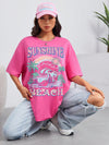 Seaside Bliss: Women's Loose Fit Casual T-Shirt for Summertime