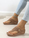 Chic and Comfortable Hollow Out Wedge Slide Sandals for Summer