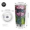 20oz Exquisite Lotus Flower and Dragonfly Tumbler: Stylish and Insulated Travel Coffee Mug for Women