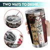 Spooktacular Scary Characters Insulated Tumbler: Perfect Halloween Gift for Coffee Lovers, Travelers, and Campers!