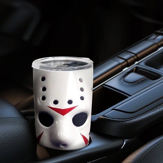 20oz White Mask Stainless Steel Travel Tumbler - Keep Your Coffee Hot & Cold Beverages Refreshingly Cold All Day!