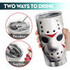 20oz White Mask Stainless Steel Travel Tumbler - Keep Your Coffee Hot & Cold Beverages Refreshingly Cold All Day!