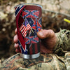 Patriotic 20 oz Insulated Travel Mug: Enjoy Your Favorite Hot and Cold Beverages on the Go!