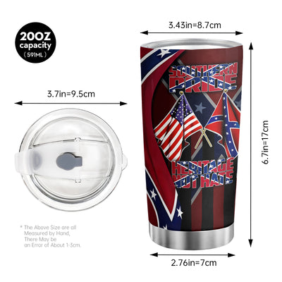 Patriotic 20 oz Insulated Travel Mug: Enjoy Your Favorite Hot and Cold Beverages on the Go!