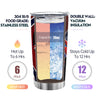 Patriotic 20 oz Insulated Travel Mug: Enjoy Your Favorite Hot and Cold Beverages on the Go!