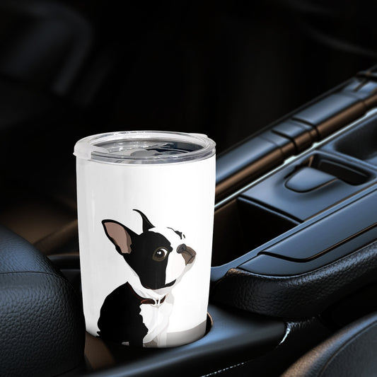 20oz Boston Terrier Languge Funny Tumbler Gift For Boston Terrier Lover Stainless Steel Water Bottle Vacuum Insulated Tumbler With Lid